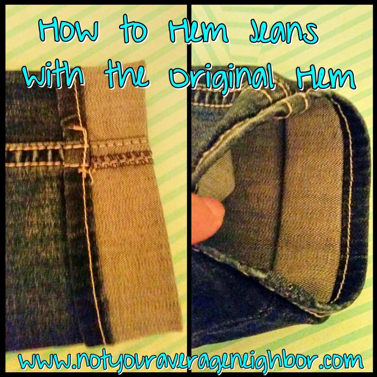 How to Hem Jeans and Keep the Original Hem | Thriving Home How to Hem Jeans and Keep the Original Hem | Thriving Home