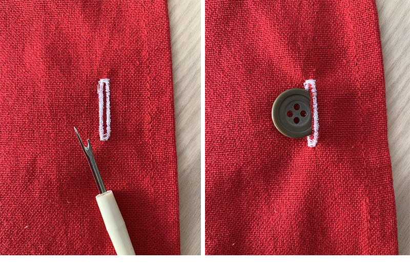 Tutorial: horizontal 1-row buttonhole - La Visch Designs Tutorial: horizontal 1-row buttonhole - La Visch Designs